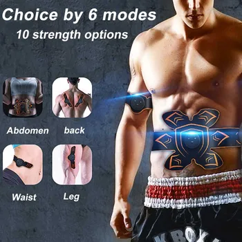 

Body Building Abdominal Muscle Trainer Arm Exercise USB Charging ABS Stimulator Lazy Fitness Leg Training Equipment Toning Belt