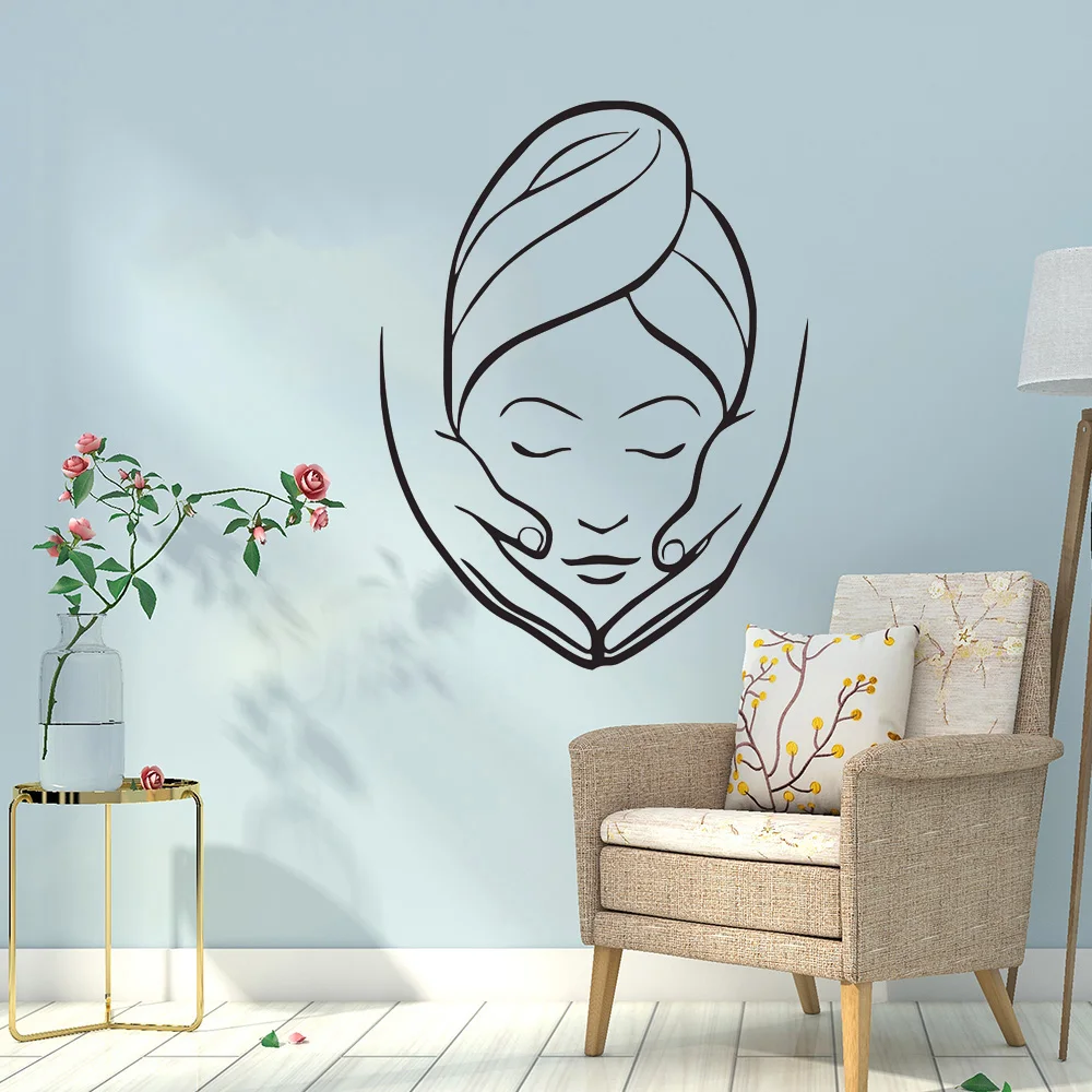

Spa Beauty Salon Massage Wall Stickers Decoration Vinyl For Girls Wall Murals Bathroom