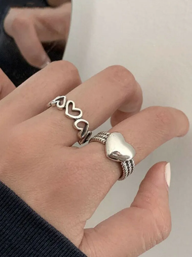 2025 Fashion Style Sterling Silber herzförmiger Ring_voghion.com