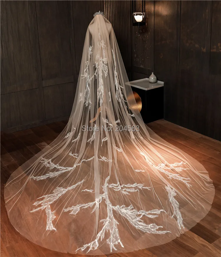 Chic One Layer Luxury Lace Wedding Veil With Tree Shape Flowers Long Bridal Veils With Comb Wedding Accessoriesjd Bridal Veils Aliexpress Chic One Layer Luxury Lace Wedding Veil With Tree Shape Flowers Long Bridal Veils With Comb Wedding Accessoriesjd Bridal Veils Aliexpress