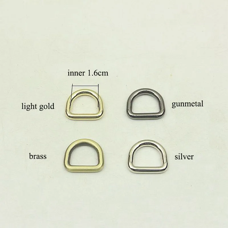 30pcs 16mm Inner O D Ring Metal Dee Buckles Backpack Strap Belt Dog Pet Collar Webbing Clasp DIY Leather Craft Bags Accessories rainbow 16mm 19mm 25mm 31 38mm polished turnbuckle pin buckle bags belts rainbow buckles round slider buckle tri glide