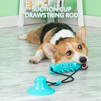 

Suction Cup Drawstring Toys Pet Molar Tooth Cleaner Brushing Stick Resistant Molar Toy Dental Cleaning Stick Pet Puppies