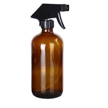 

6PCS Brown Glass Liquid Bottle Spray Bottle Split Bottle Non-Slip Sealed Bottle with Spray Head