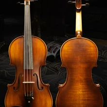 Высококачественный ручной работы скрипка 4/4 3/4 коричневая цельная деревянная Скрипка для детей и взрослых Струнные инструменты скрипка