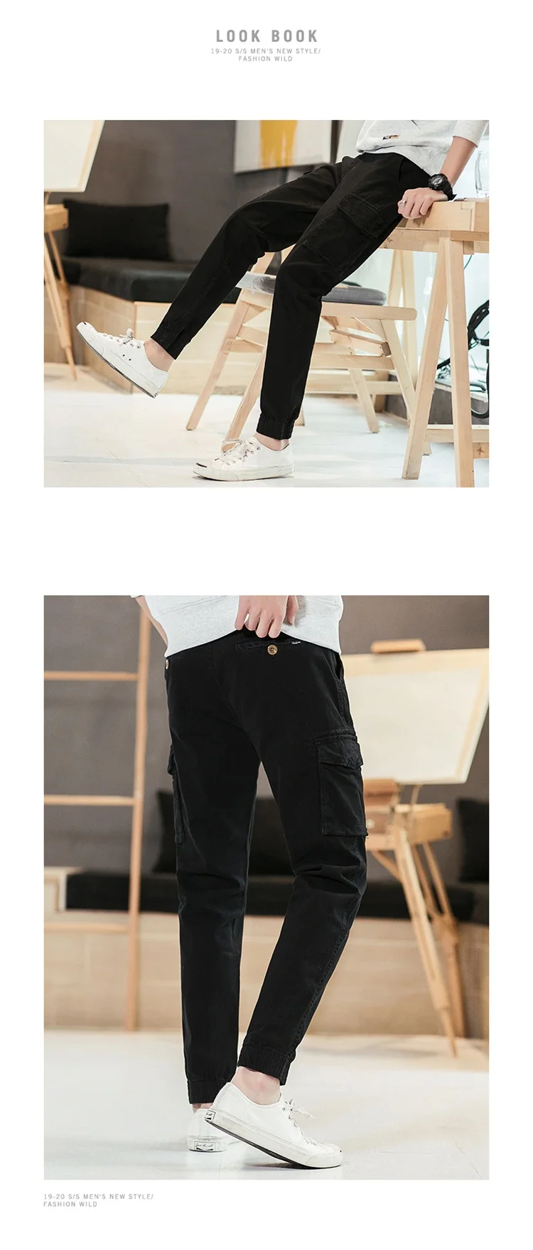 Mens Cargo Pants Casual Men Pencil Pants Multi Pocket Military Overalls for Men Plus Size Long Trousers Elastic High Quality F62