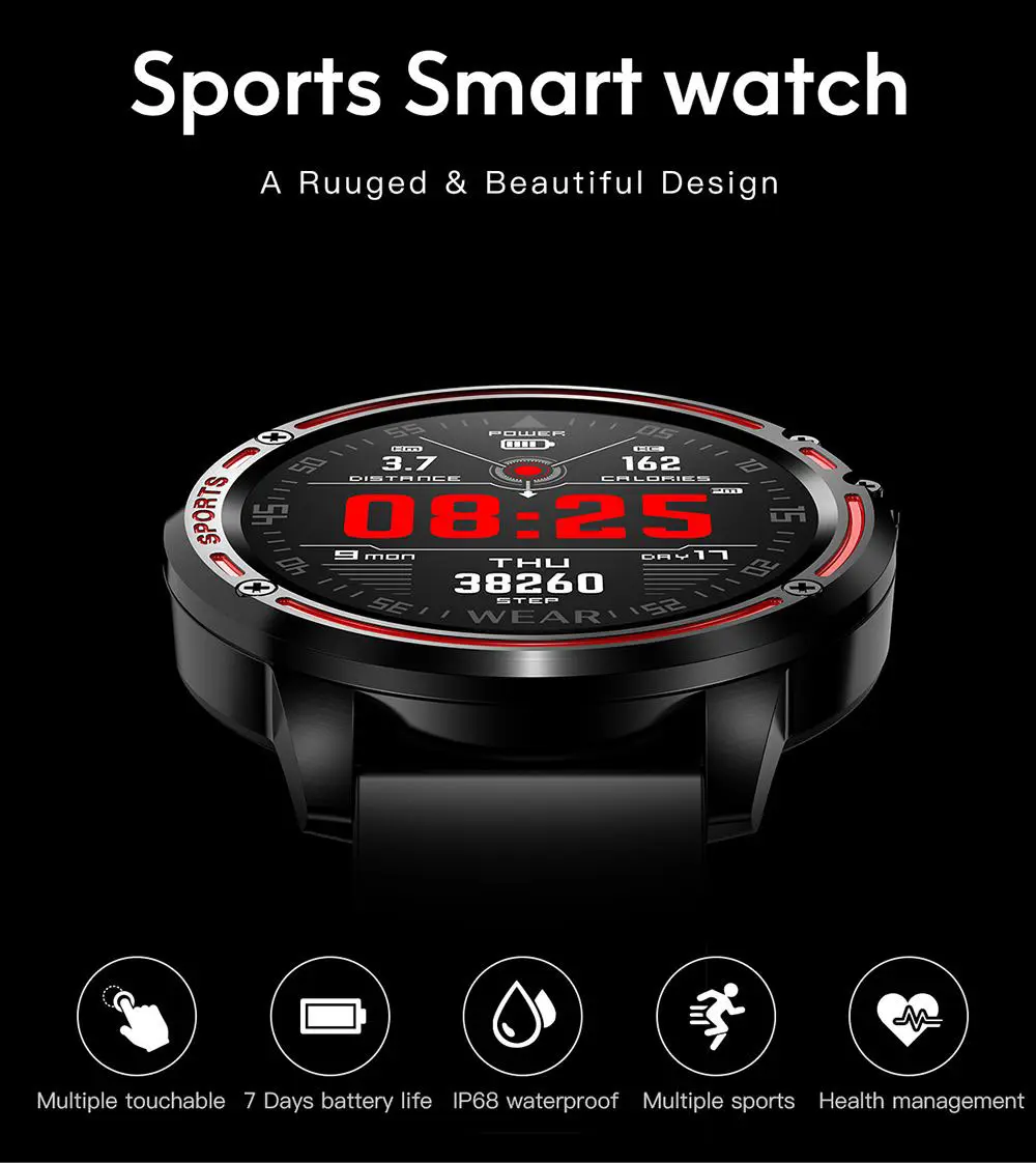 Battiphee Microwear L8 Smartwatch Sports Monitor Fashion Design Touch Screen ECG+PPG IP68 Fitness Social Media Push Men Women Battiphee Microwear L8 Smartwatch Sports Monitor Fashion Design Touch Screen ECG+PPG IP68 Fitness Social Media Push Men Women
