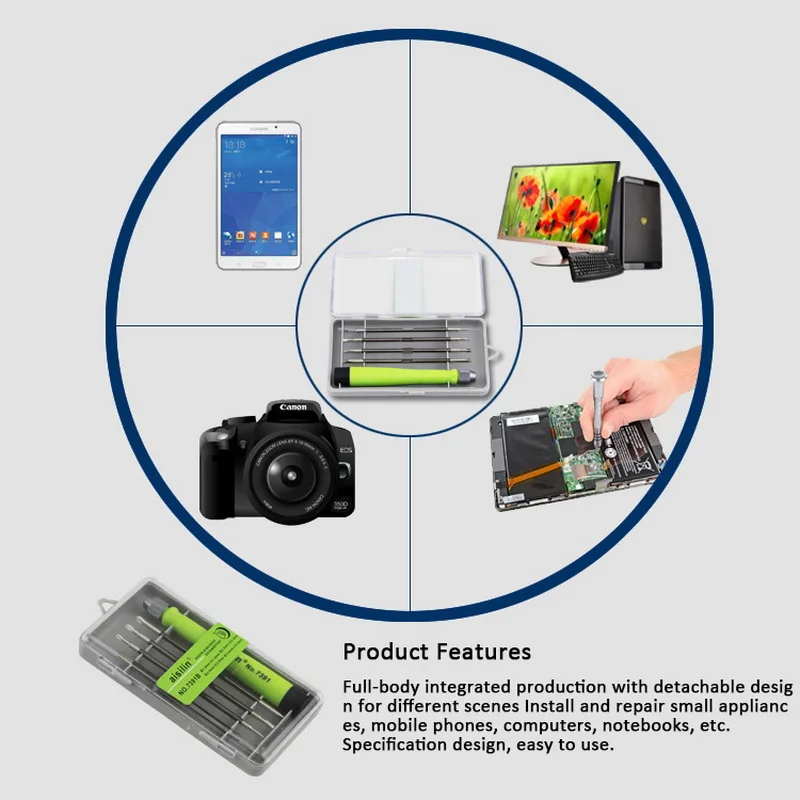 5-в-1 Мини Набор прецизионных отверток ручной инструмент Отвертка Набор для iPhone 6 фотоаппаратов моментальной печати 7S 8 мобильный телефон Ipad Камера часы Tablet PC Ремонт