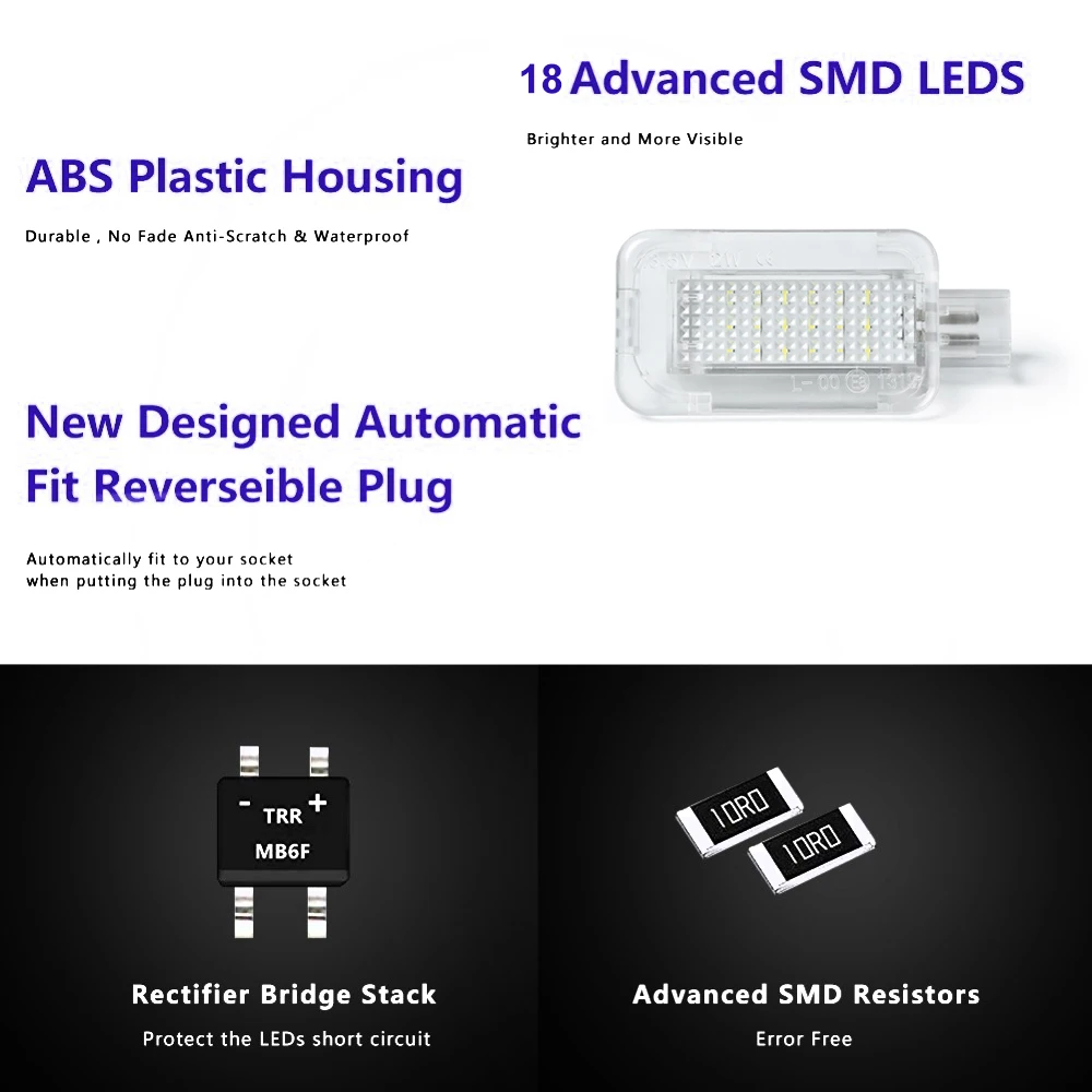 1 шт. светодиодный багажный отсек 18SMD T10 w5s для Honda Accord 4D City Civic 3D 5D Hybrid Jazz Fit