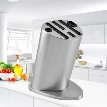 

Knife Holder 304 Stainless Steel Knife Holder Multifunctional Storage Knife Stand Rack Metal Knife Block Kitchen Cooking Utensil