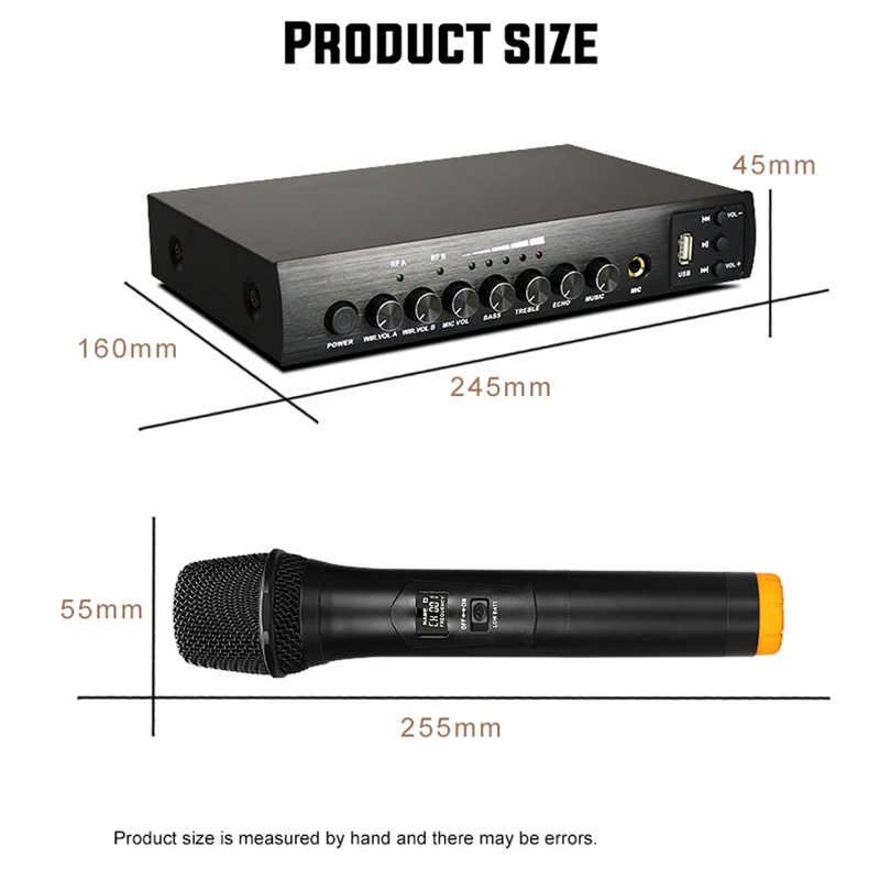 One for Two Wireless Microphone with Reverb Tuning
