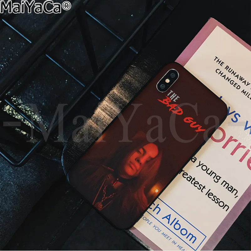 MaiYaCa Billie Eilish DIY печать рисунок чехол для телефона чехол для iPhone 5 5Sx 6 7 7plus 8 8Plus X XS MAX XR