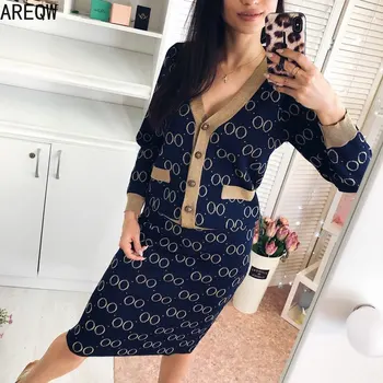 

Contrast Color Bright Knit Suit Jacket Cardigan+overskirt Two-piece Female 889 Women Sweat Suit Set Autumn Winter Clothing