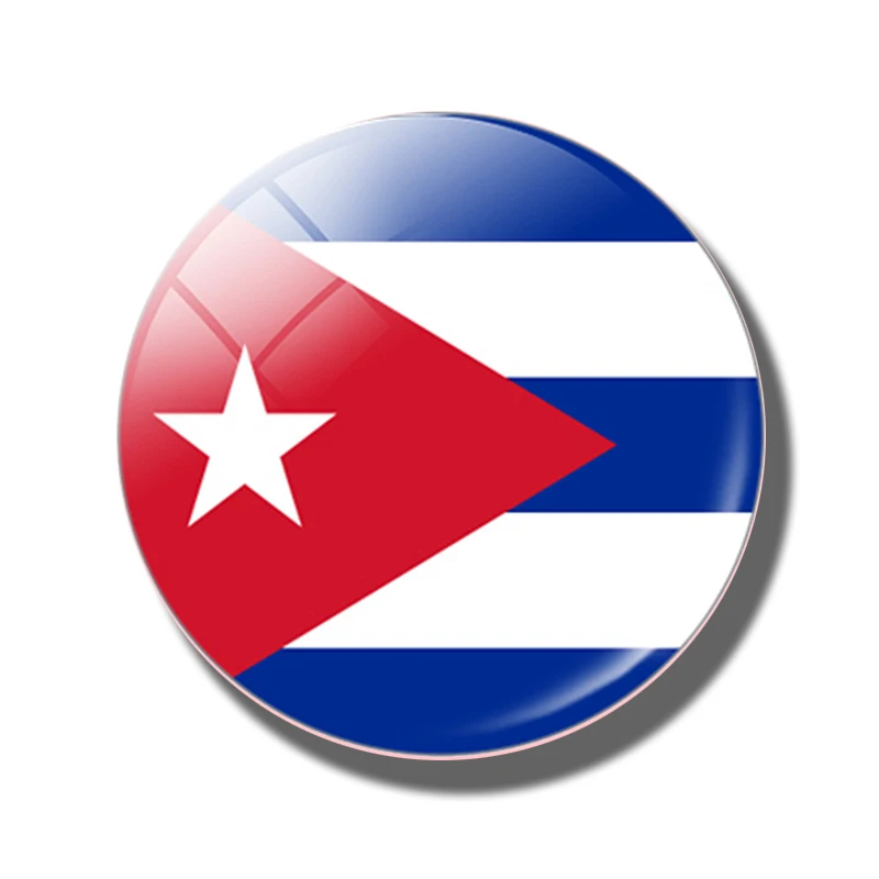 Магнит на холодильник, производство Китай флаг Гондураса Ямайка доллар Белиза Мексика Гаити доллар Белиза Америка Канада Куба Багамские Острова 30 мм Магнитные стикеры на холодильник - Цвет: Cuba
