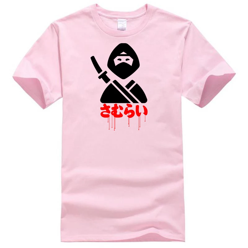 Designer T-Shirts Japanese Samurai Tokyo Street 100% Solid Color Printed Cotton Men's and Women's #821 | Мужская одежда