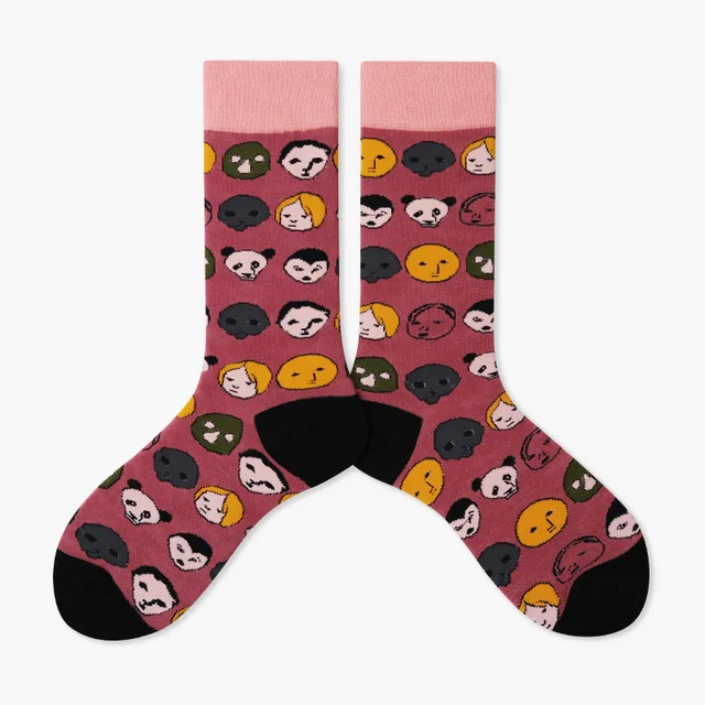 Autumn/Winter Couples Skateboard Sox Creative Abstract Art Harajuku Hip Hop Streets Tide Socks Colorful Funny Socks Skarpetki 13