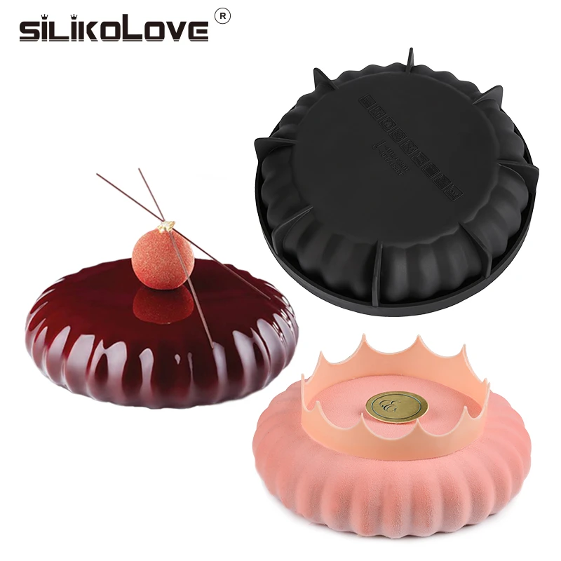 Silikolove新ベーキング菓子ケーキパン丸型ケーキデコレーション 3dシリコーン型フォンダンケーキの金型黒耐熱皿 Cake Pan Round Cake Panlace Mould Aliexpress