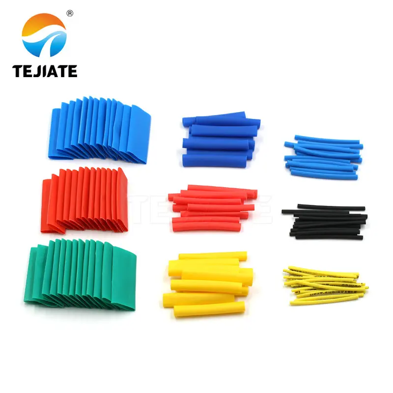 164pcs Set Polyolefin Shrinking Assorted Heat Shrink Tube Wire Cable Insulated Sleeving Tubing Set CLH@8