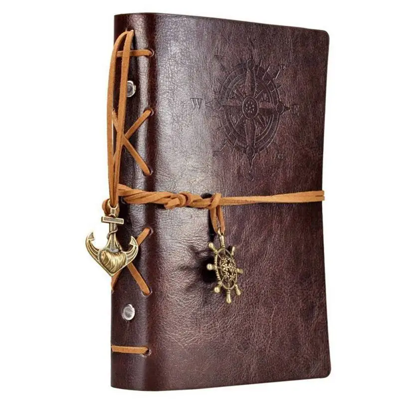 

Vintage Nautical Spiral Blank String Diary Notepad Sketchbook Travel to Write in spiral notebook notepad vintage pirate anchors