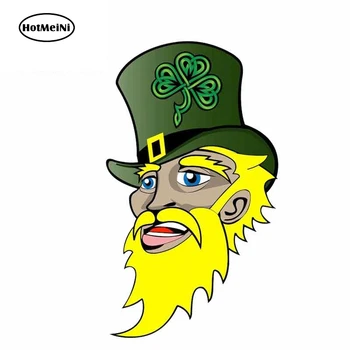

HotMeiNi 13cm x 9.8cm Leprechaun-Face Personality Creative Stickers Vinyl Car Sticker Car Accessories Waterproof Waterproof