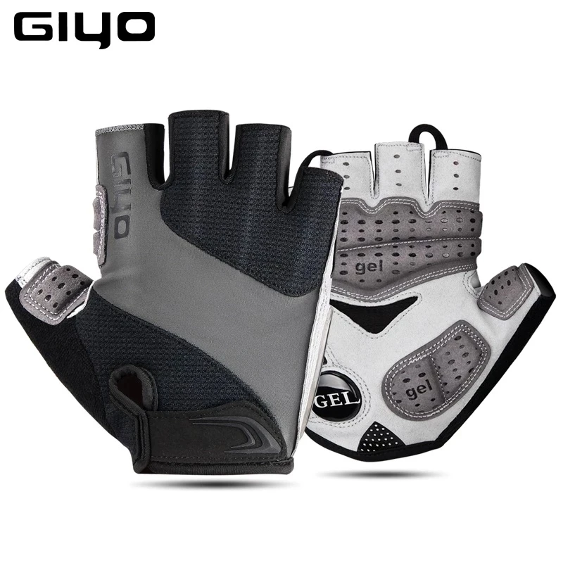 Giyo Cycling Fingerless Gloves Bicycle Half Finger Gel Gloves Lycra Fabric Short Gloves Outdoor Accessories for MTB Road Bike 3