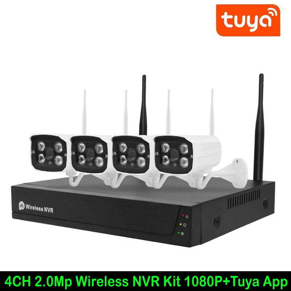 1080P 2MP Беспроводная система наблюдения комплект домашней безопасности ip камера