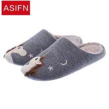 ASIFN/мужские тапочки; зимние японские теплые домашние женские хлопковые тапочки; мужские бесшумные домашние тапочки на деревянном полу; Chinelo Masculino