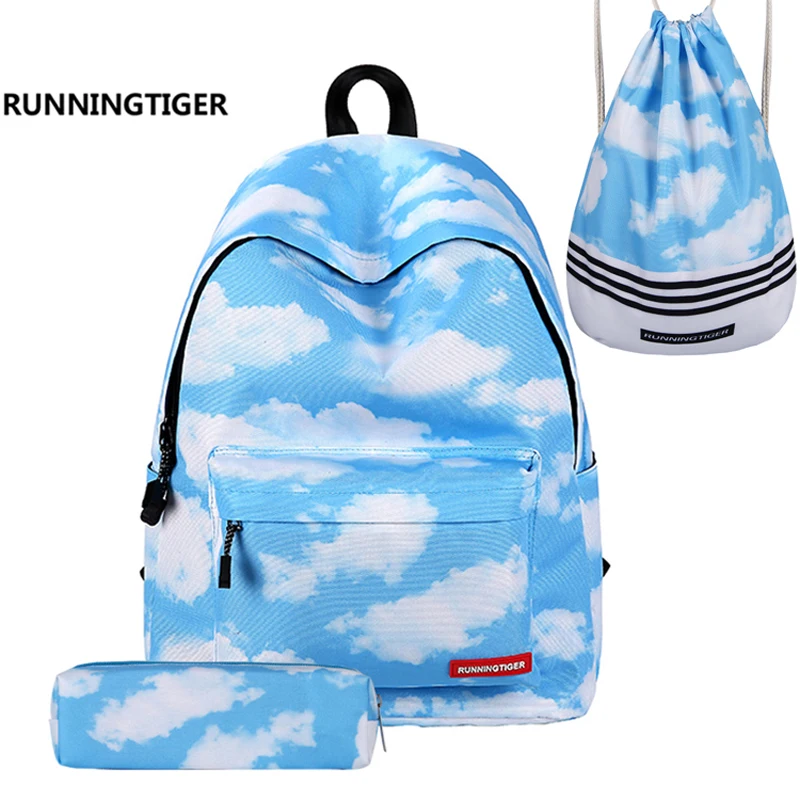 RUNNINGTIGER женский рюкзак для девочек школьные сумки с принтом Mochila рюкзаки