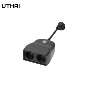 

UTHAI F018 Intelligent WIFI Voice Control Waterproof Socket European Standard Socket Smart Home APP Intelligent Control