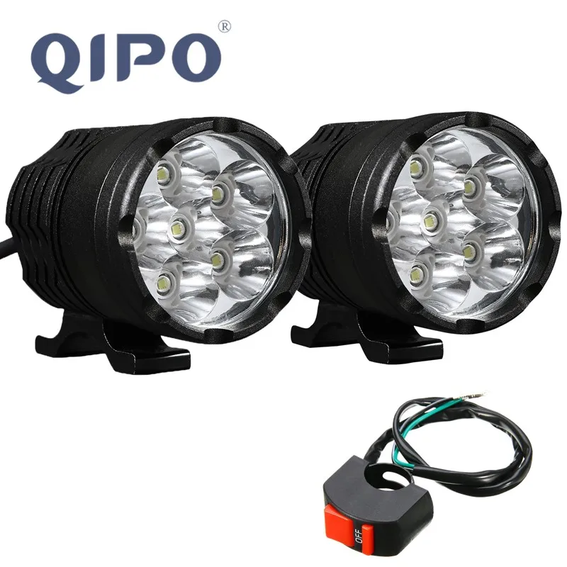Светодиодный фонарь QIPO для мотоцикла скутера 6 светодиодных фар 9000 лм|lights style|light