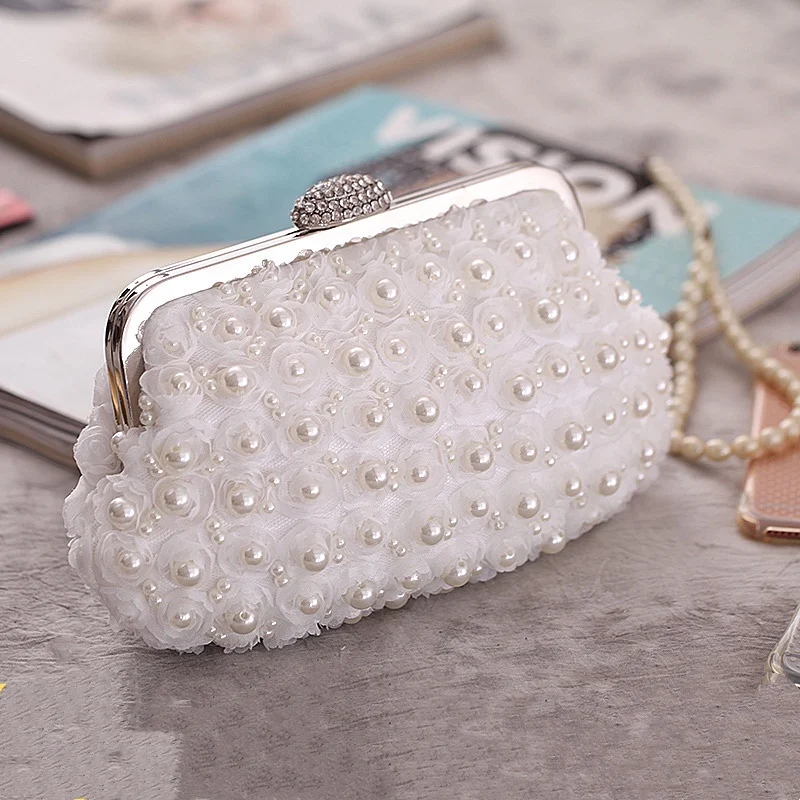 Rhinestone Pearl Handbag Women'S Clutch Bags Evening Bag Fashion - Main Image
