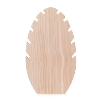 

Natural Wood Adjustable-Length Necklace Holder Display Board