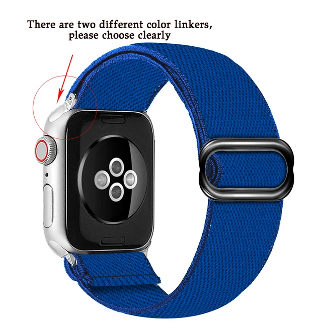 Soft and comfortable nylon Loop elastic buckle Apple watch band 38mm 42mm Series 7 SE654321 For iWatch Strap Bohemia braid  44mm 25