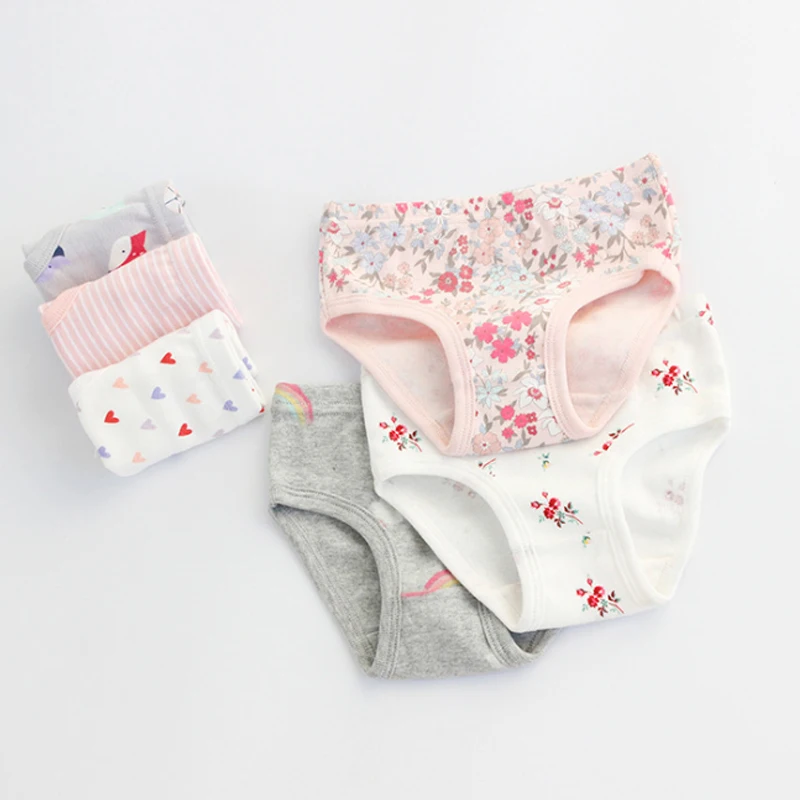 Фото SheeCute 3 шт./лот нижнее белье для маленьких девочек и детей из 100% хлопка мягкие трусики детские трусики №2