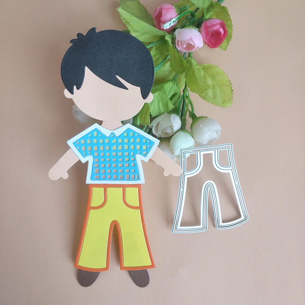 New boy and girl body hairstyle clothes suit cutting dies DIY scrapbook, embossed card making, photo album decoration, handmade