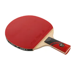 1PC Professional 7 Layers Full Wood Table Tennis Bat Racket Long Short Handle Ping Pong Paddle Practice With Bag Good Control