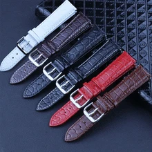 

Quick Release Crocodile Genuine Leather Watch Strap Parts Red Brown white Bracelet 20mm 22mm Animal Skin Straps with Pin Buckle