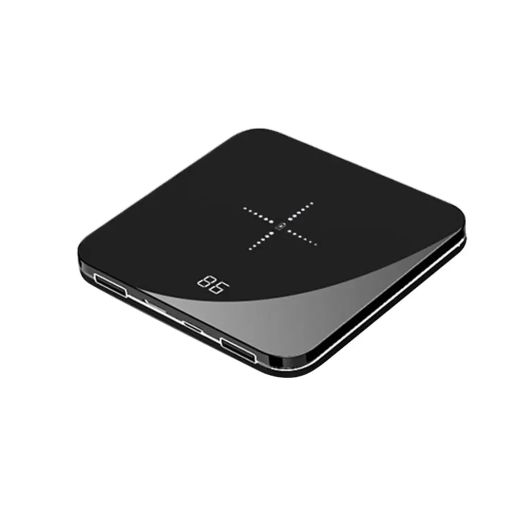 

Durable 8000mAh Portable Charger Power Bank Mirror Screen External Battery Pack China Red