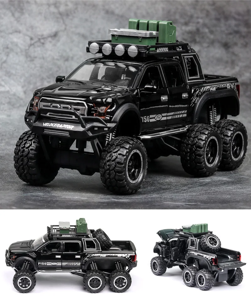 1:32 Сплав модель автомобиля моделирование 1: 32 Raptor F150 модель игрушечной машины Моделирование звука и света игрушки автомобиля для детей