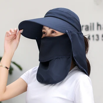 

Detachable Hat Polyester Summer Sun Protection Hat UV Protection Face Neck Sun Cap Outdoor Fishing Hiking Work Casual Use O28
