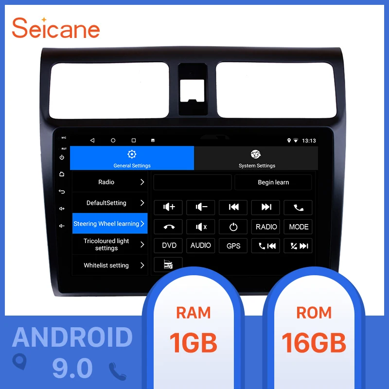

Seicane 2din 10.1inch Android 10.0 Car GPS Radio Stereo Unit Player for 2005 2006-2010 Suzuki Swift Support Digital TV TPMS DVR