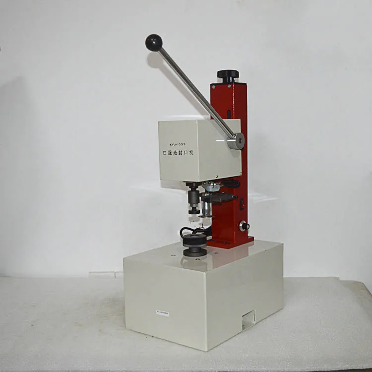 KFJ-1035 Oral Liquid Lock Cover Seal Machine Manual Oral Liquid Prick Machine Pe