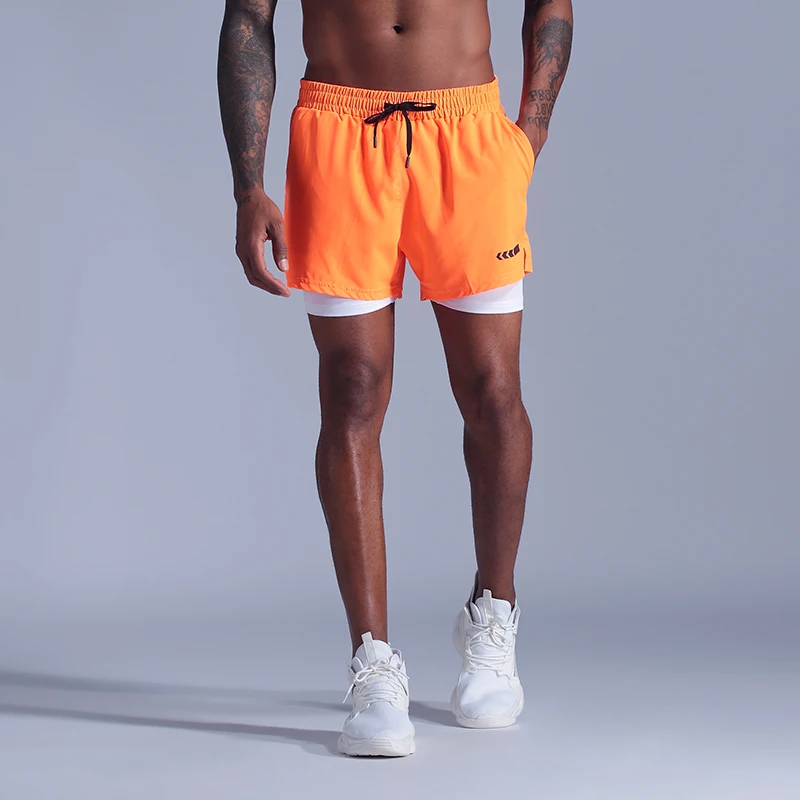 

Summer new men fake two pants sweat dry breathable leisure running fitness training to prevent exposure