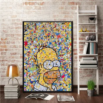 

The Simpson Poster Simpson Cartoon Posters and Prints Canvas Painting Wall Art Picture for Living Room Home Decor