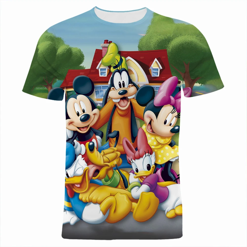 Mickey Mouse Couples T shirt Summer Disney Cartoon Anime Clothes ...