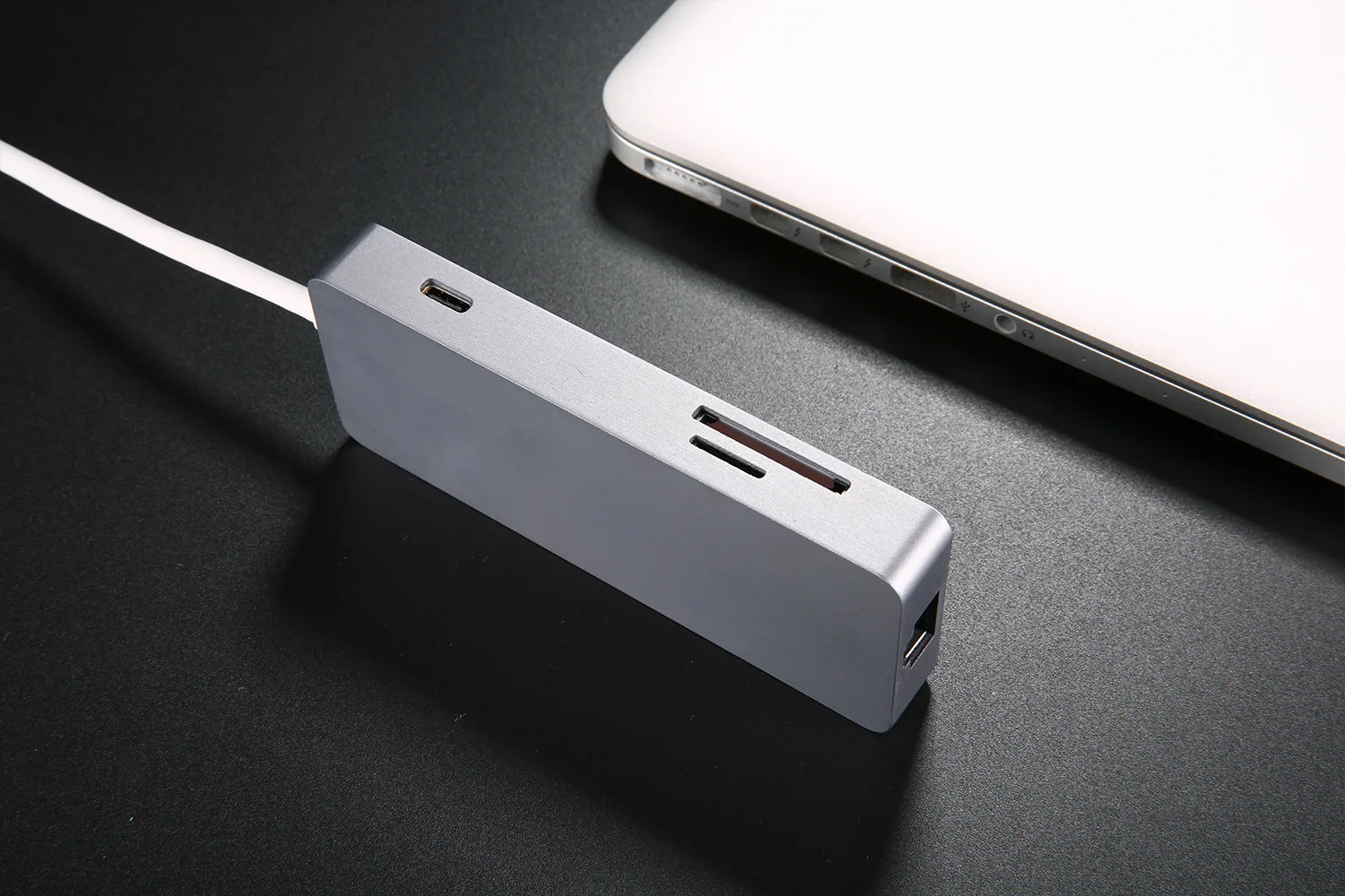 Type-C концентратор USB 3,0 7 Алюминиевый порт док-станция зарядка pd с TF и sd-слотом для карт с Rj45 Usb 2,0 Hdmi слот концентратор для Macbook