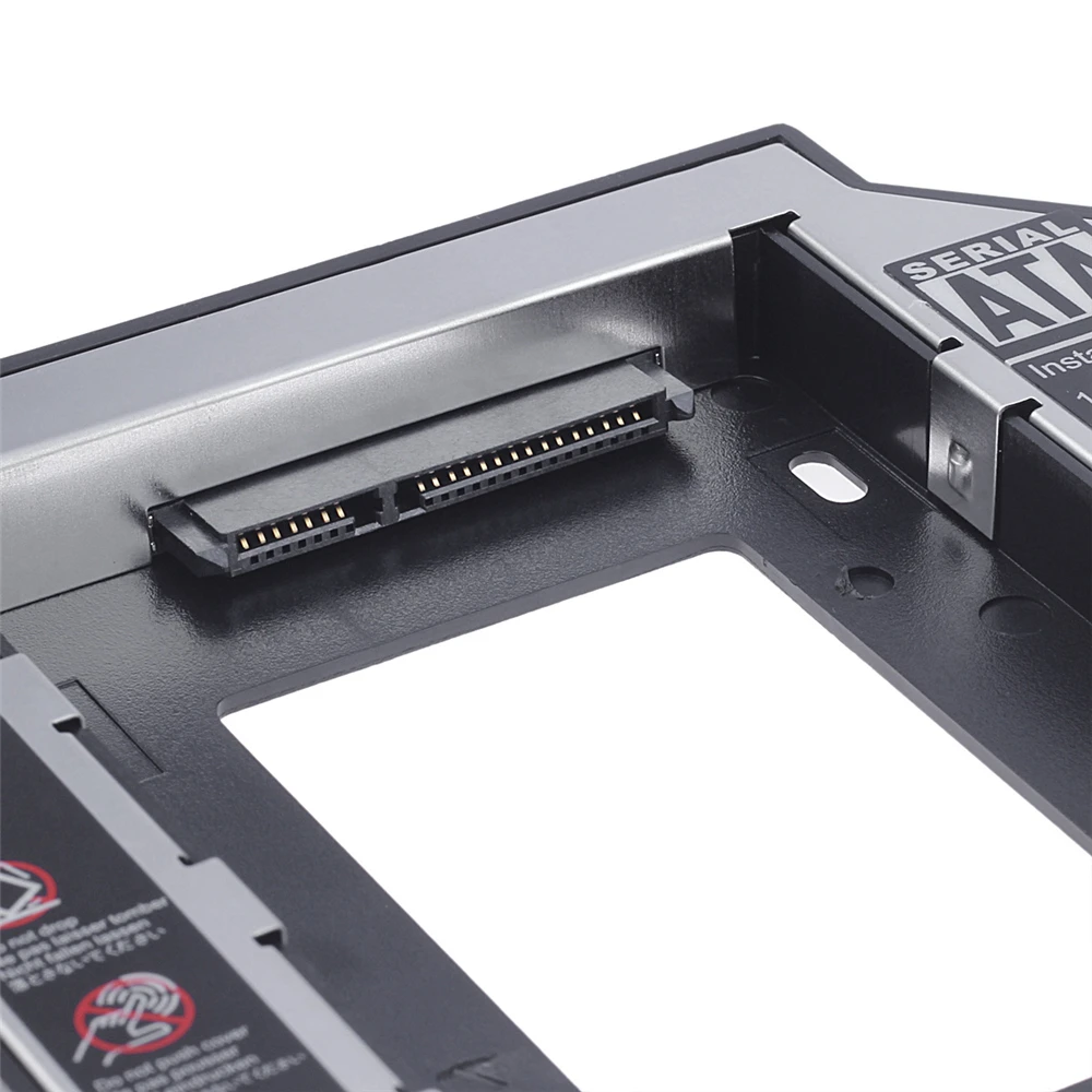 Универсальный SATA 3,0 2nd HDD Caddy 9,5 мм для 2,5 '2 ТБ SSD чехол жесткий диск корпус со светодиодный для ноутбука DVD-ROM Оптический отсек