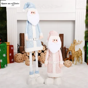 

Retractable Dolls Christmas Decoration for Home Santa Claus Figures Birthday New Year Gift for Friend Lovers Family Stand Toys