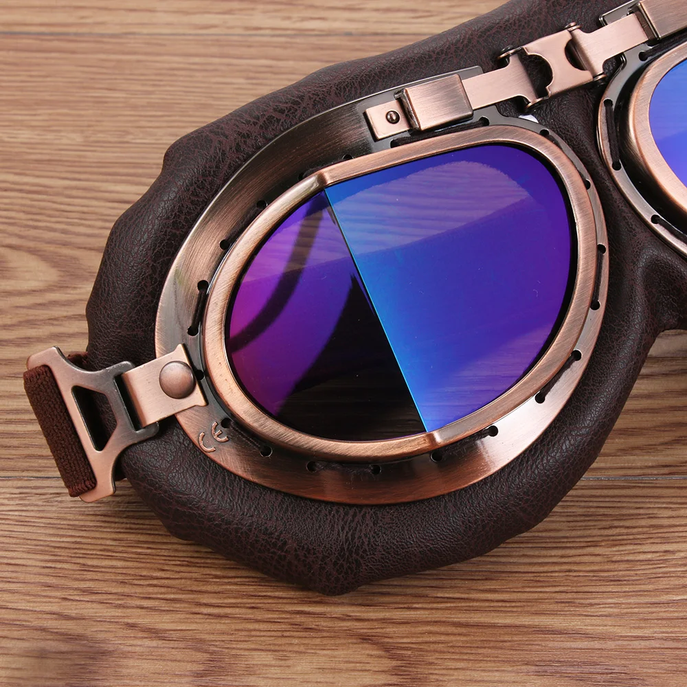 Vintage Motorcycle Goggles Retro Pilot Goggles Motor Protective Gears Dustproof For Cruiser Cafe Scooter motorcycle goggles sports goggles