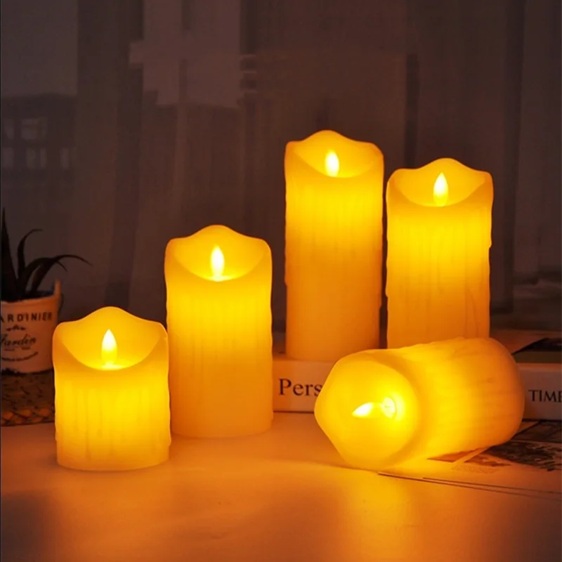 red night light Flickering Flameless Battery Operated LED Candles Tealight Night Lights Lamp for Wedding Birthday Party Christmas Home Decor night light lamp