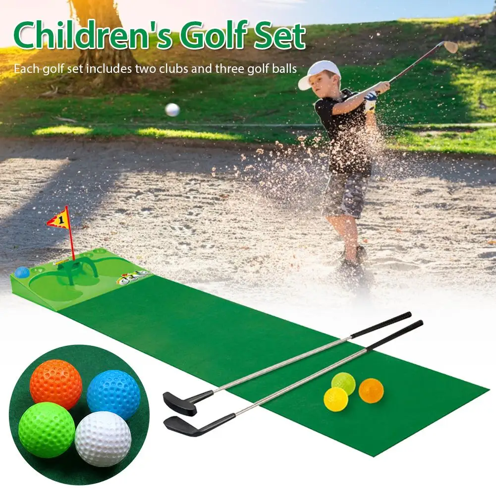 Children's Golf Set Plastic Golf Toy Parent-child Games For Indoor Outdoor Family Mini Golf Practice Sets Kids Golf Gift 1